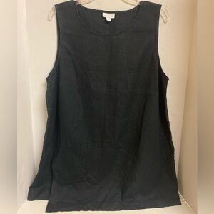 J. Jill Pure Jill Classic Black Linen Tunic Size Large